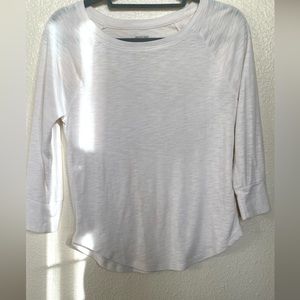 Size XS Sheer white cropped sleeve shirt